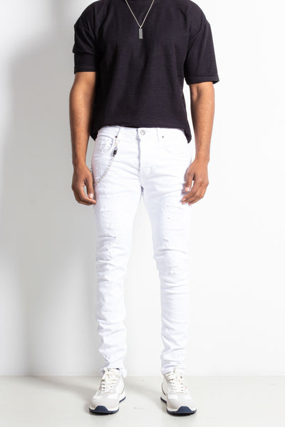 RIPPED SLIM FIT JEANS