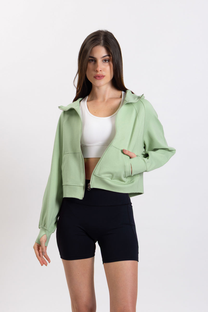 CROPPED HOODIE JACKET