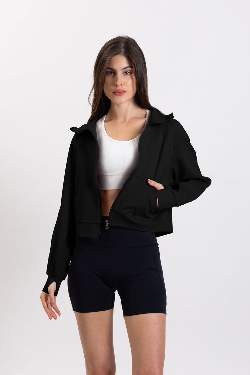 CROPPED HOODIE JACKET