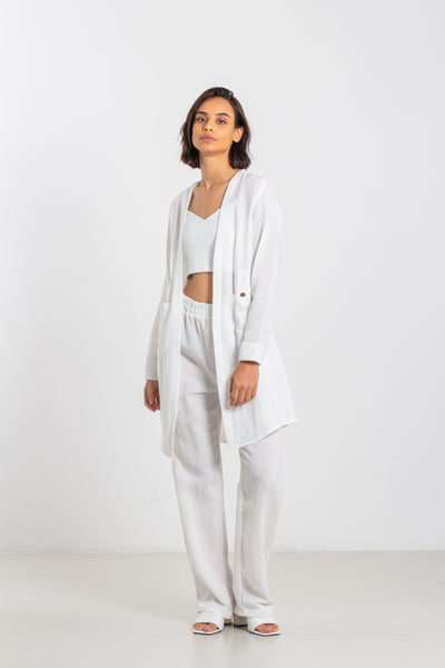 LINEN BLEND KIMONO SET