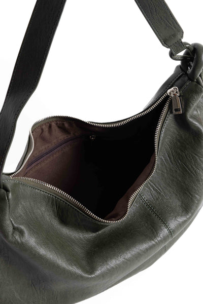 DETAILED LEATHER SHOULDER BAG