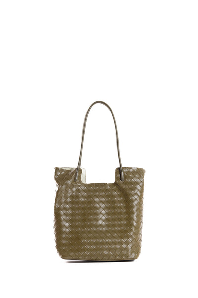 TEXTURED LEATHER BAG WITH POUCH