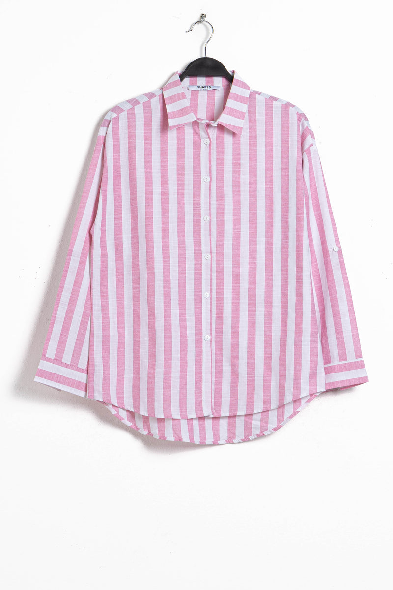 LINEN BLEND STRIPED SHIRT