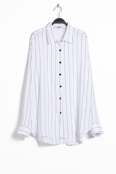 STRIPED LINEN BLEND SHIRT