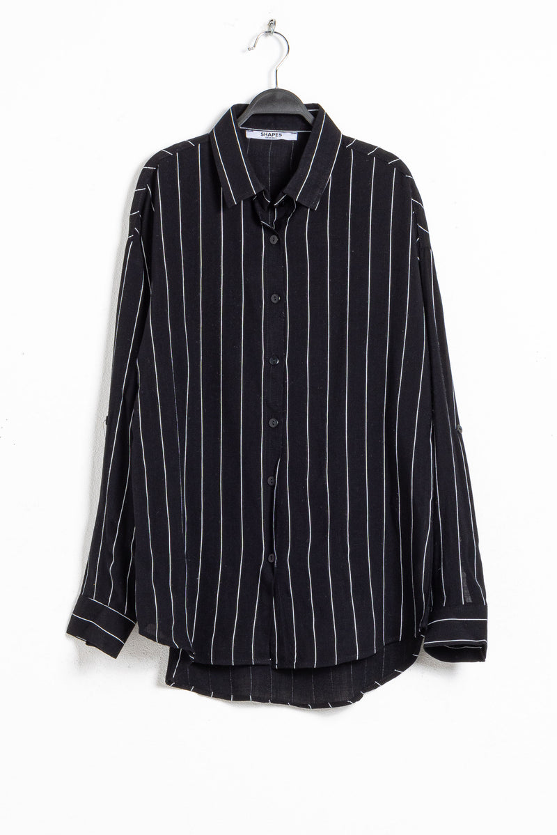 STRIPED LINEN BLEND SHIRT