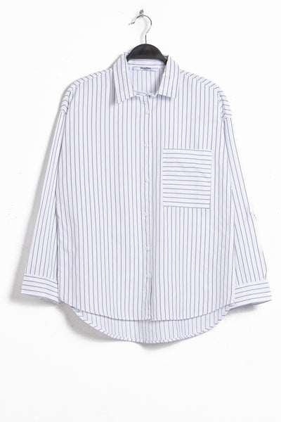 STRIPED POPLIN SHIRT