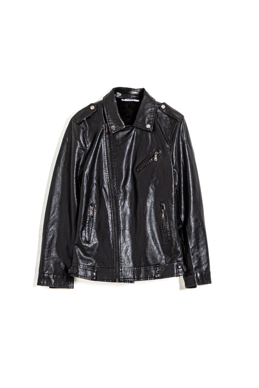 BIKER FAUX LEATHER JACKET