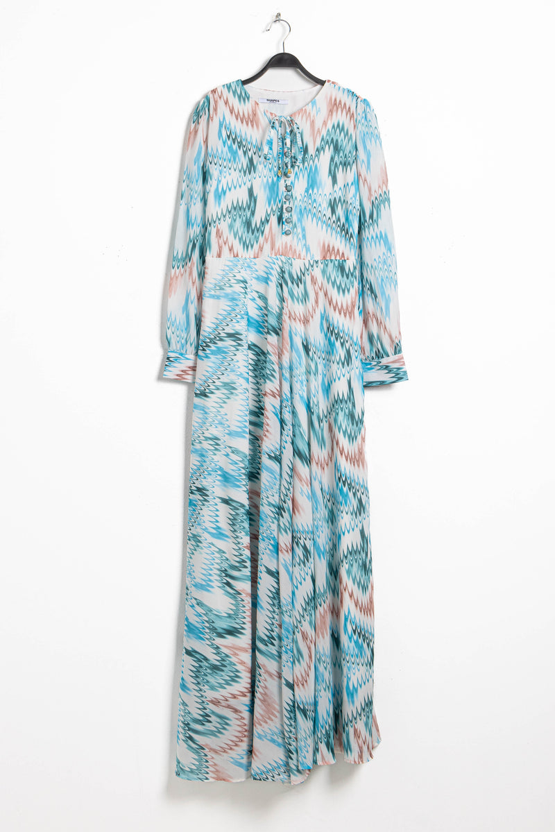 PRINTED MAXI CHIFFON DRESS