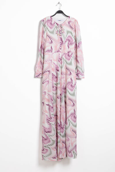 PRINTED MAXI CHIFFON DRESS