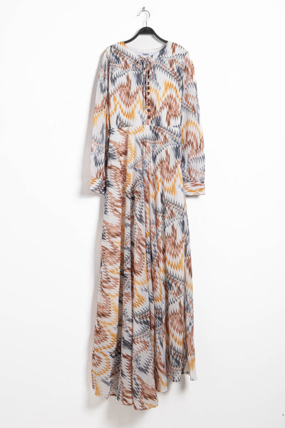 PRINTED MAXI CHIFFON DRESS