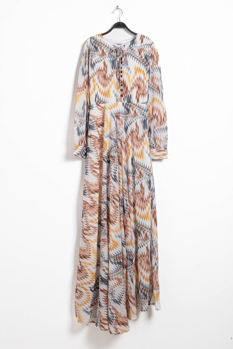 PRINTED MAXI CHIFFON DRESS