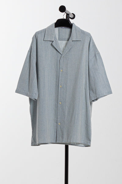 OVERSIZED TEXTURED LINEN BLEND SHIRT