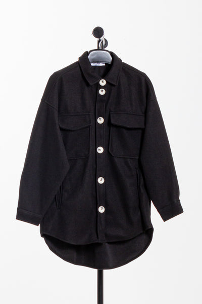 DETAILED WOOL OVERSHIRT