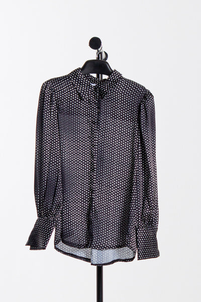 POLKA DOTS SATIN SHIRT