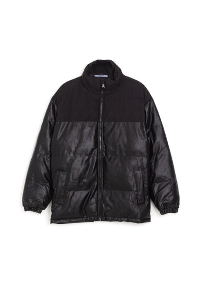 PADDED PUFFER LEATHER JACKET