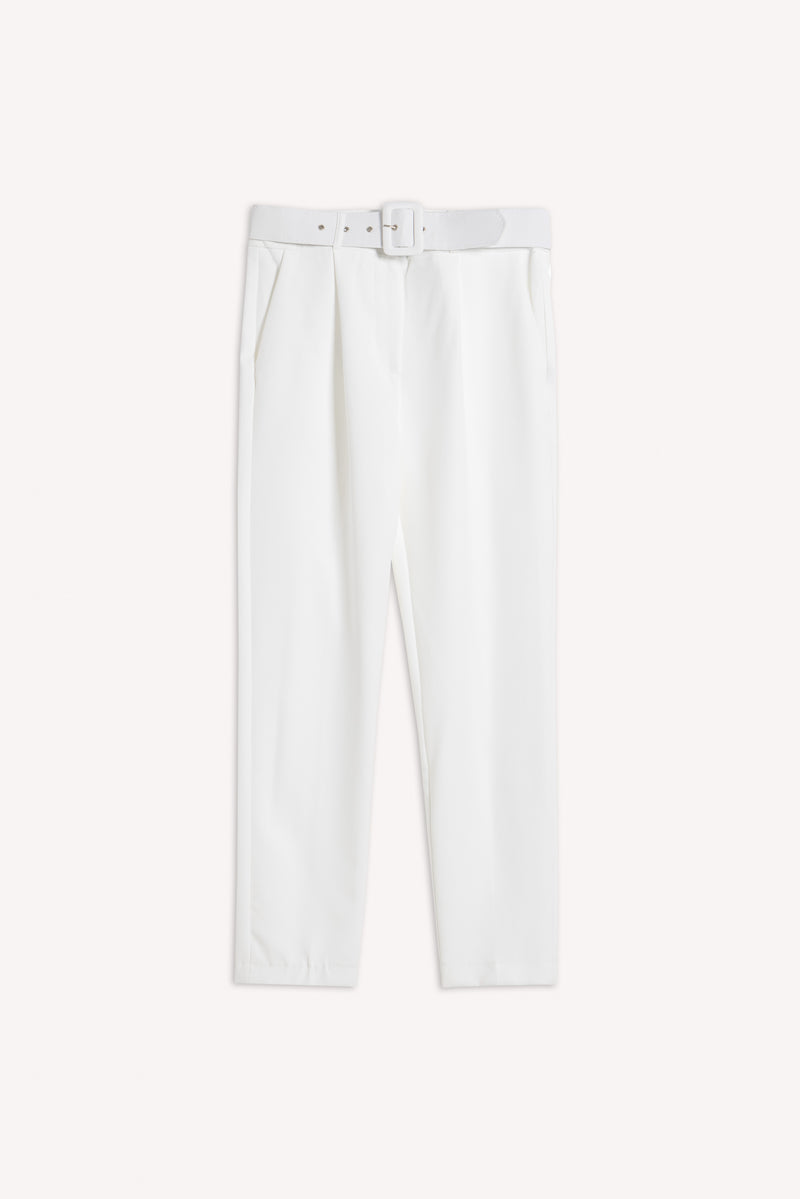 BELTED TAILORED TROUSERS