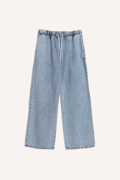 WIDE-LEG DENIM TROUSERS