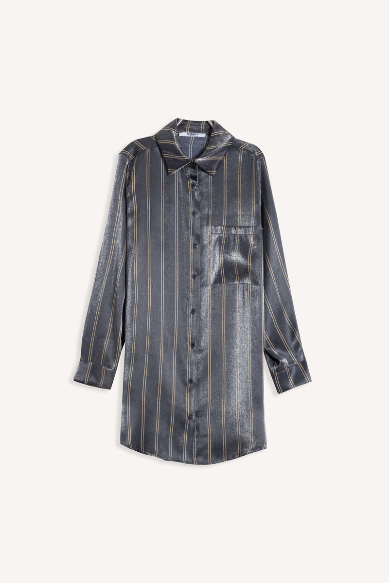 STRIPED SATIN SHIRT