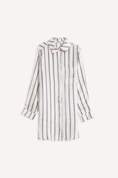 STRIPED SATIN SHIRT