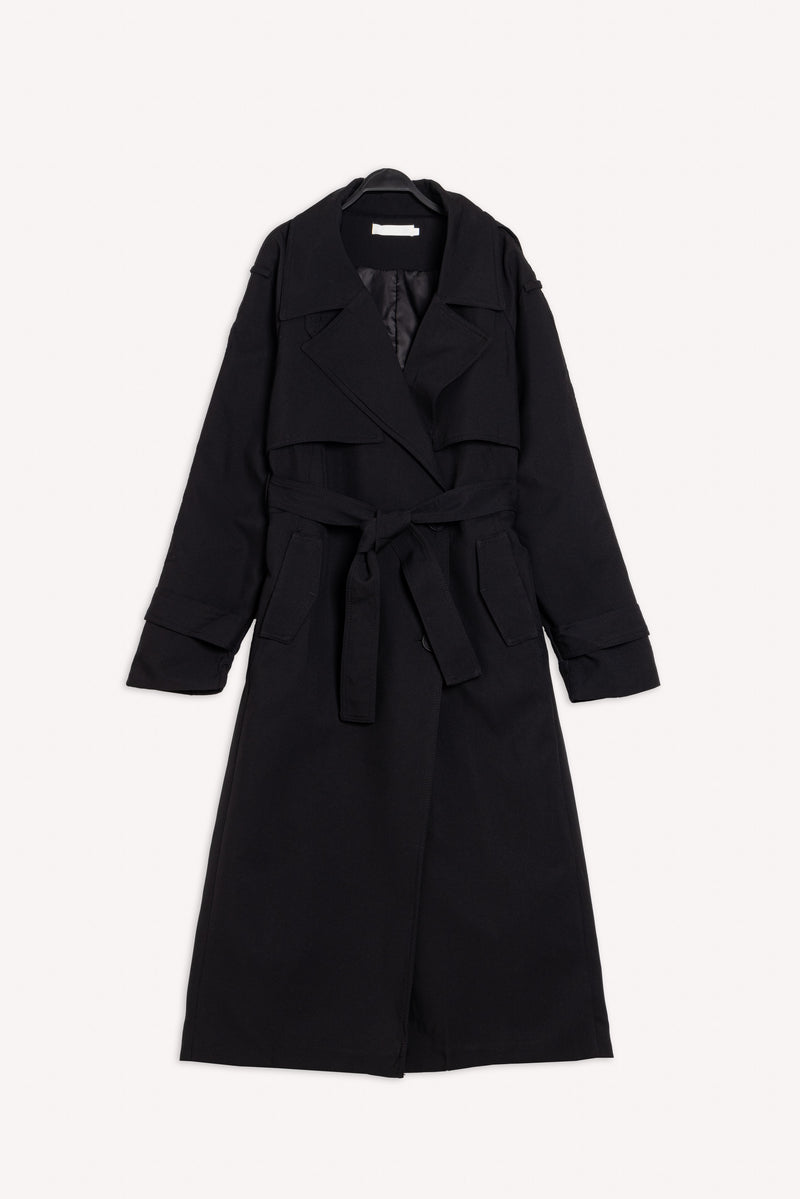 LONG BELTED TRENCH COAT