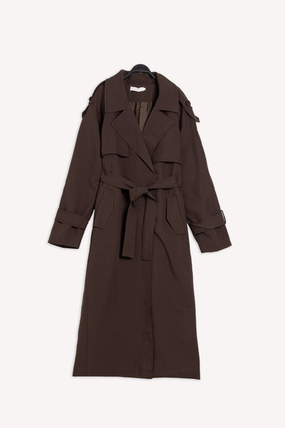 LONG BELTED TRENCH COAT