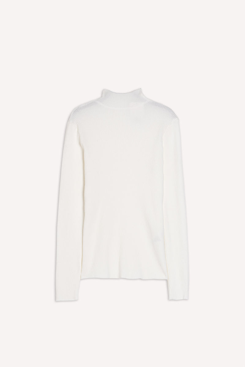 SOFT RIBBED TURTLE NECK TOP