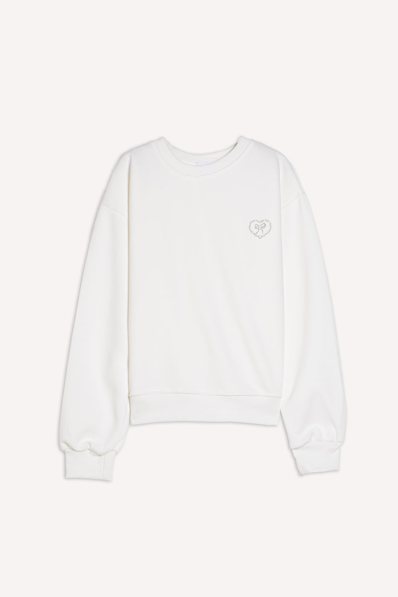 DETAILED RIBBED SWEATSHIRT