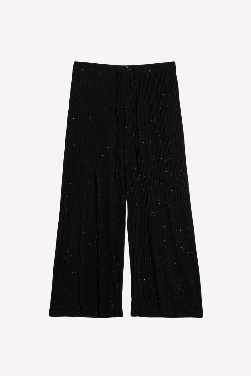 PLEATED CROPPED COMFORT TROUSERS