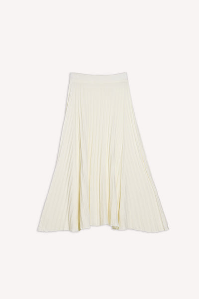 PLEATED KNIT MAXI SKIRT