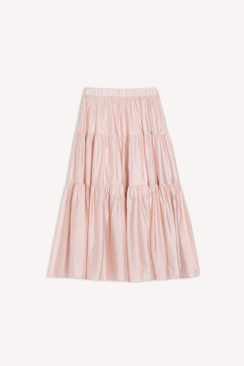 COMFORT MIDI SKIRT WITH FRILLS