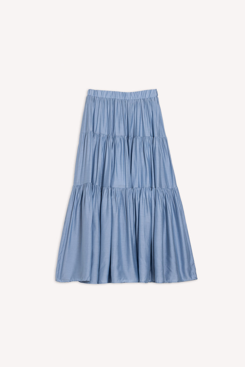 COMFORT MIDI SKIRT WITH FRILLS