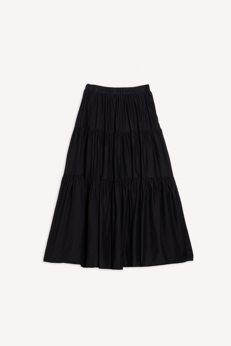 COMFORT MIDI SKIRT WITH FRILLS