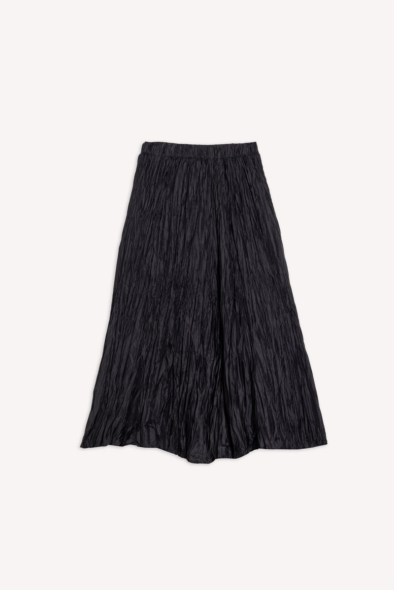 DETAILED TEXTURED MIDI SKIRT