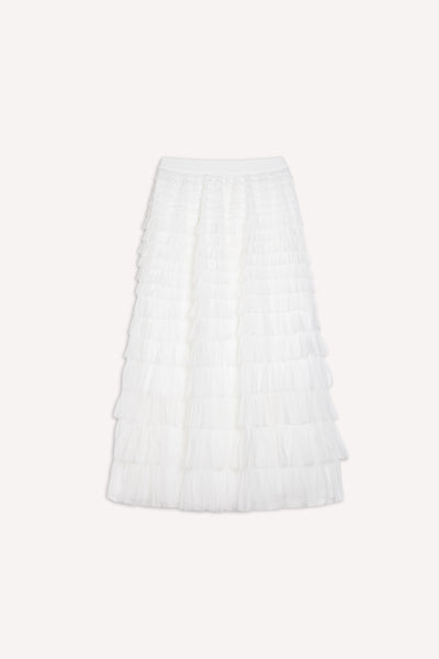 MAXI COMFORT SKIRT WITH FRILLS