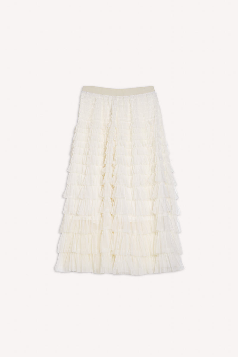 MAXI COMFORT SKIRT WITH FRILLS