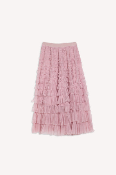 MAXI COMFORT SKIRT WITH FRILLS