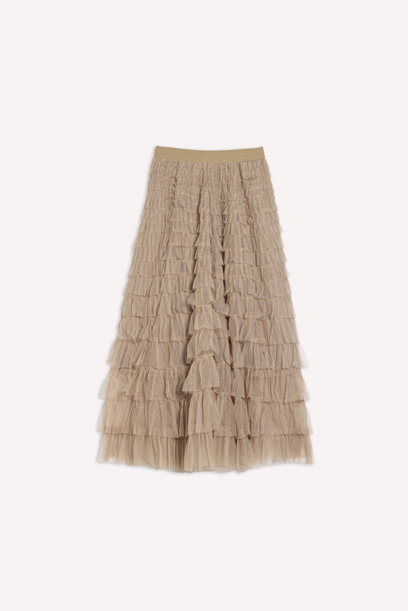 MAXI COMFORT SKIRT WITH FRILLS