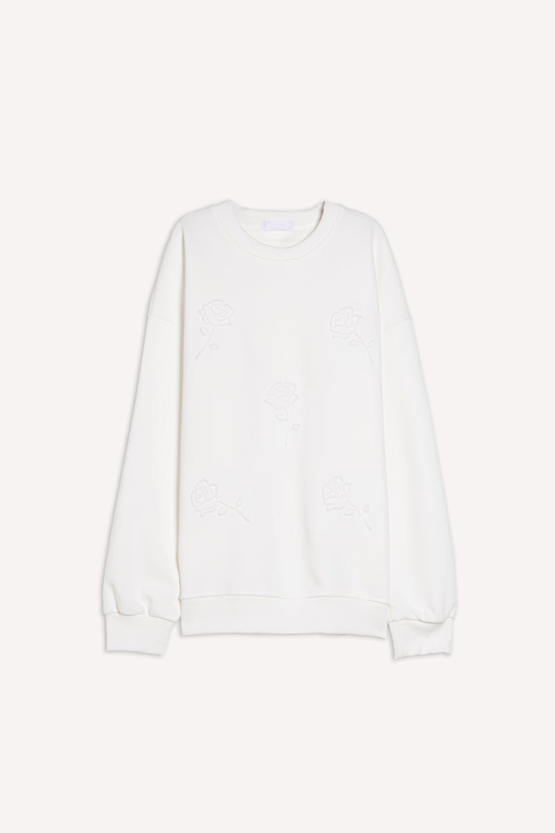 DETAILED EMBOSSED SWEATSHIRT