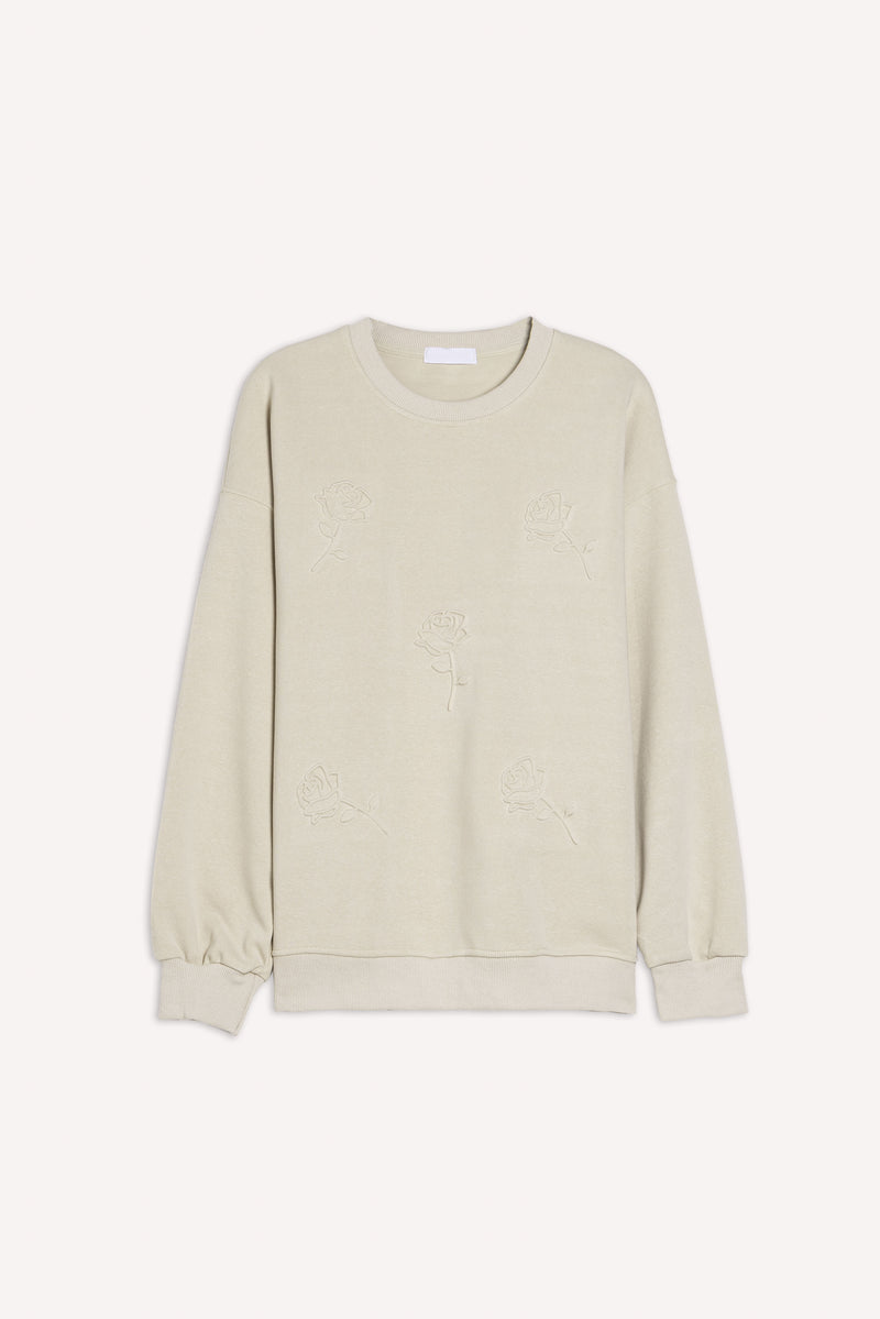 DETAILED EMBOSSED SWEATSHIRT