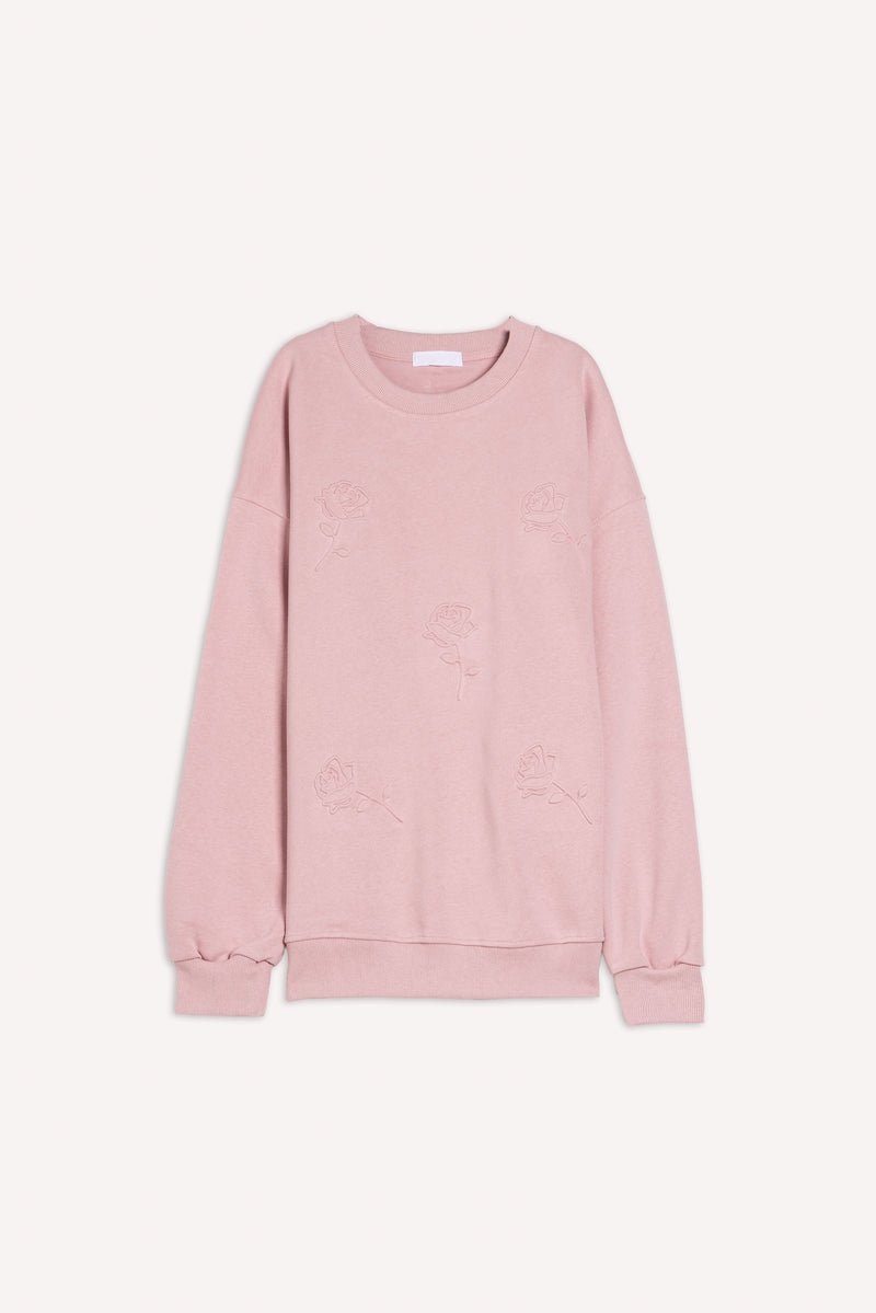 DETAILED EMBOSSED SWEATSHIRT