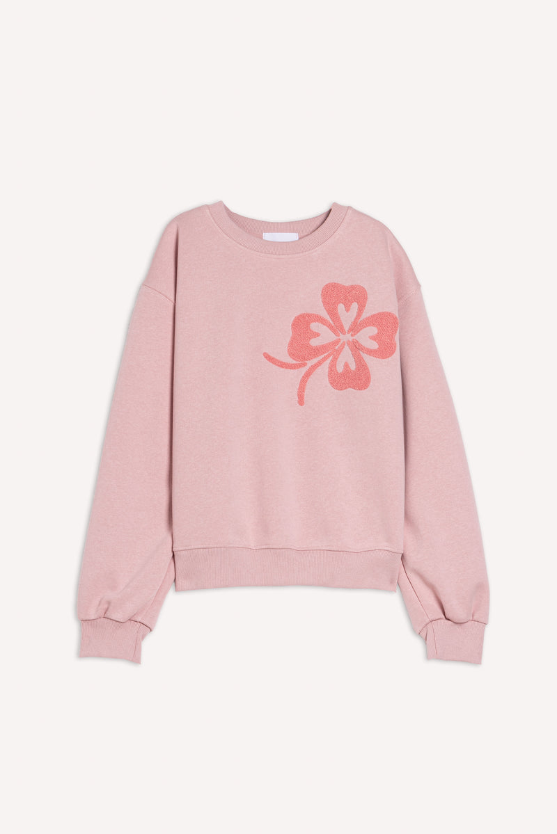 DETAILED EMBROIDERED SWEATSHIRT