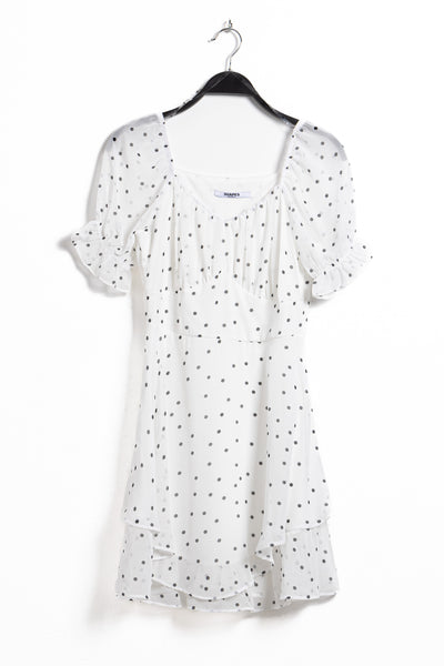 SHORT POLKA DOT PRINTED DRESS