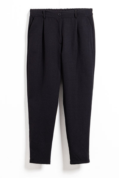 HIGH-WAIST TROUSERS WITH ELASTIC WAISTBAND