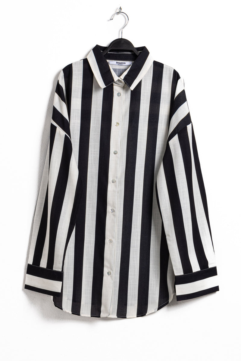 STRIPED LINEN BLEND SHIRT