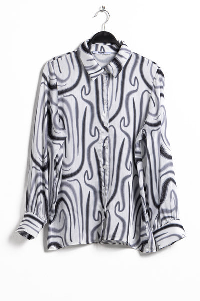 PRINTED SATIN SHIRT