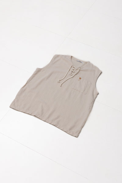 DETAILED LINEN BLEND T-SHIRT