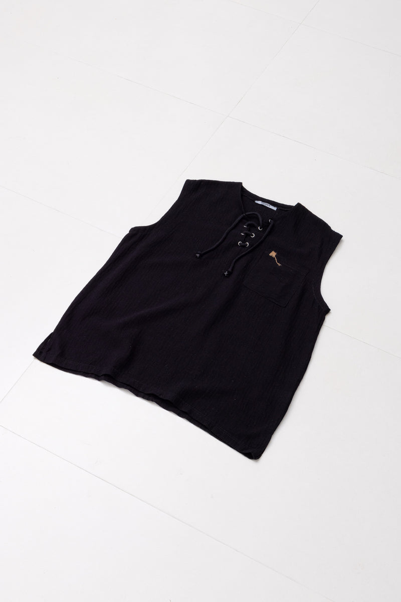 DETAILED LINEN BLEND T-SHIRT