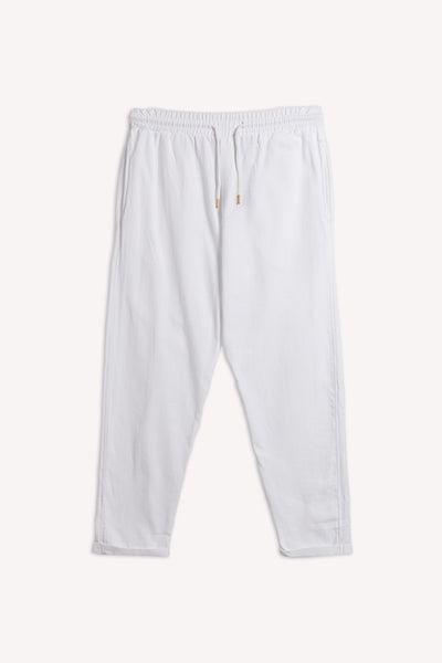 LINEN BLEND JOGGER TROUSERS