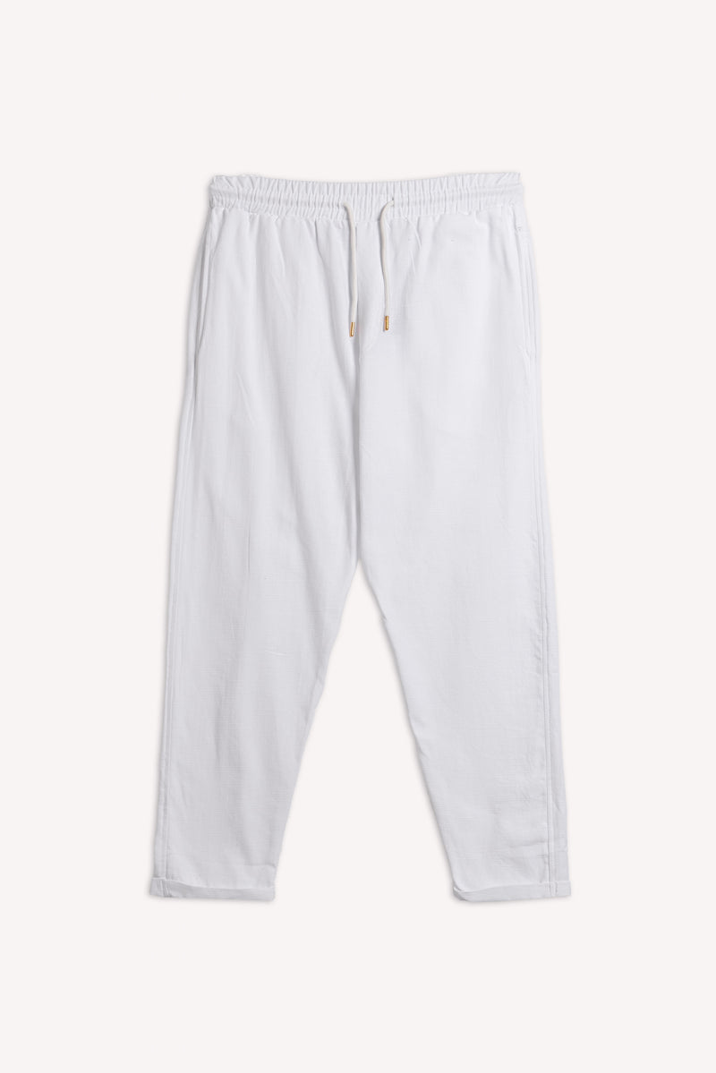 LINEN BLEND JOGGER TROUSERS