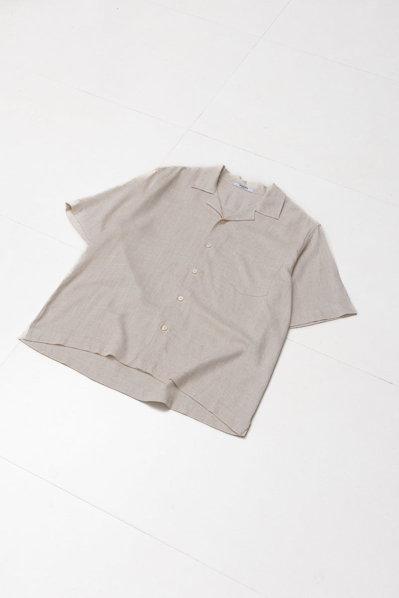 TEXTURED LINEN BLEND SHIRT